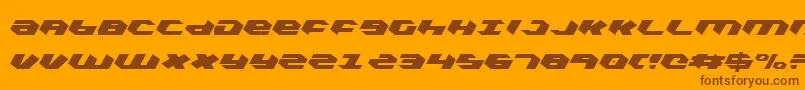 fuente Kubrickcli – Fuentes Marrones Sobre Fondo Naranja
