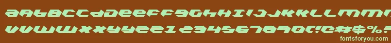 Kubrickcli Font – Green Fonts on Brown Background