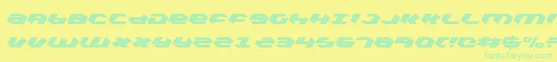 Kubrickcli Font – Green Fonts on Yellow Background