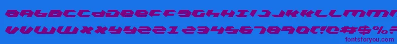 Kubrickcli Font – Purple Fonts on Blue Background