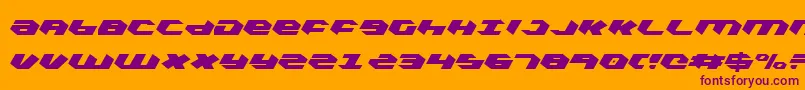 Kubrickcli Font – Purple Fonts on Orange Background