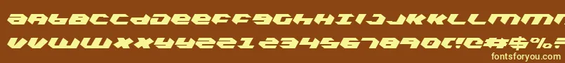 Kubrickcli Font – Yellow Fonts on Brown Background