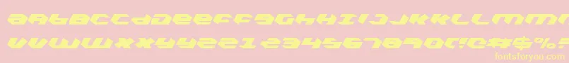 Kubrickcli Font – Yellow Fonts on Pink Background