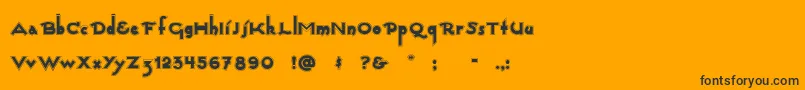 Captainswabby Font – Black Fonts on Orange Background