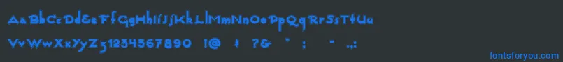 Captainswabby Font – Blue Fonts on Black Background