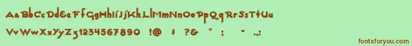 Captainswabby Font – Brown Fonts on Green Background