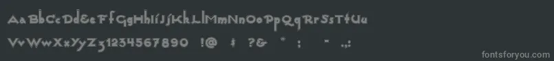 フォントCaptainswabby – 黒い背景に灰色の文字