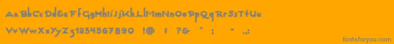 Captainswabby Font – Gray Fonts on Orange Background