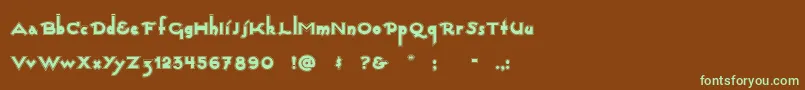 More about Captainswabby Font Captainswabby Font – Green Fonts on Brown Background