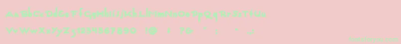 Captainswabby Font – Green Fonts on Pink Background