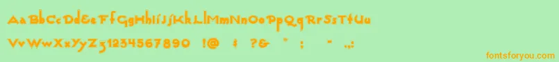 Captainswabby Font – Orange Fonts on Green Background