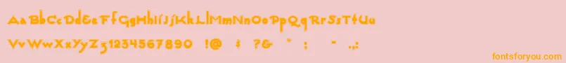 Captainswabby Font – Orange Fonts on Pink Background