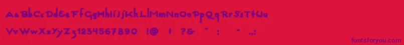 Captainswabby Font – Purple Fonts on Red Background