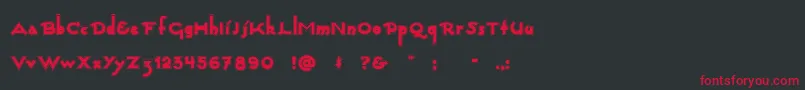 Captainswabby Font – Red Fonts on Black Background