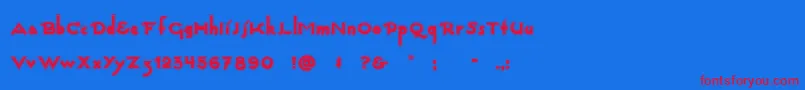 Captainswabby Font – Red Fonts on Blue Background