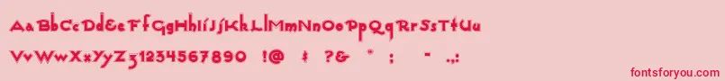 Подробнее о шрифте Captainswabby Шрифт Captainswabby – красные шрифты на розовом фоне