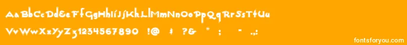 Captainswabby Font – White Fonts on Orange Background