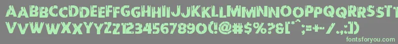 Redundeadstaggered Font – Green Fonts on Gray Background