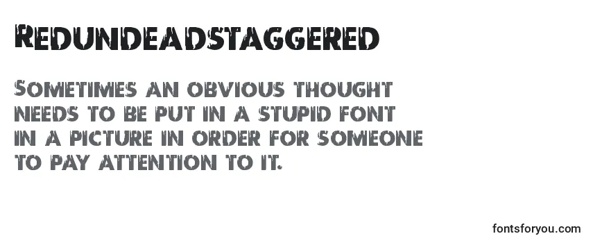 Review of the Redundeadstaggered Font