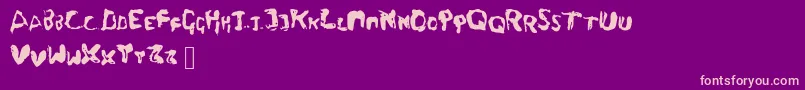 Fingers Font – Pink Fonts on Purple Background