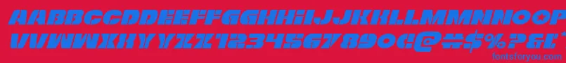 Freedomfighterexpandital Font – Blue Fonts on Red Background