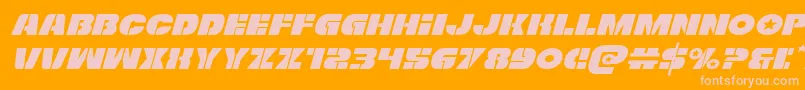 Freedomfighterexpandital Font – Pink Fonts on Orange Background