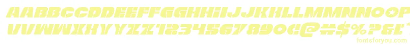 Freedomfighterexpandital Font – Yellow Fonts on White Background