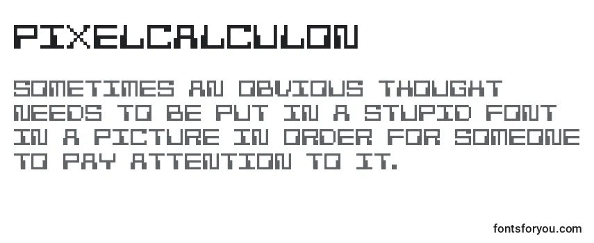Обзор шрифта PixelCalculon