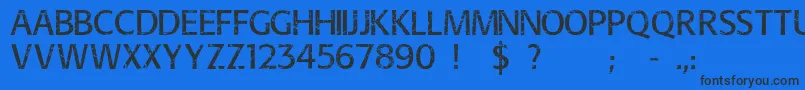 Шрифт Overhaul – чёрные шрифты на синем фоне