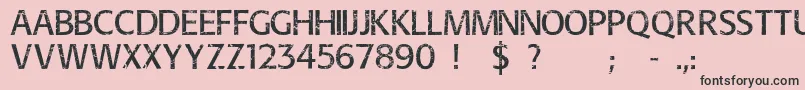 Overhaul Font – Black Fonts on Pink Background