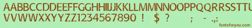 More about Overhaul Font Overhaul Font – Brown Fonts on Green Background