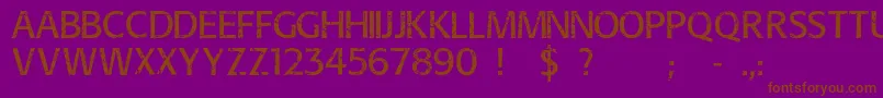 Overhaul Font – Brown Fonts on Purple Background