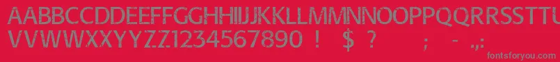 Overhaul-Schriftart – Graue Schriften auf rotem Hintergrund