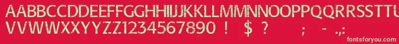 フォントOverhaul – 赤い背景に緑の文字
