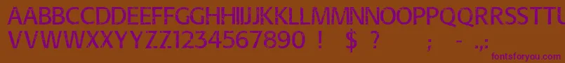 Overhaul Font – Purple Fonts on Brown Background