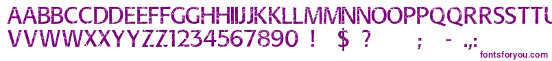 Overhaul-Schriftart – Violette Schriften