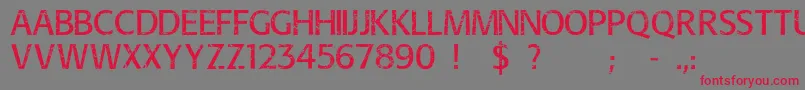 Overhaul Font – Red Fonts on Gray Background