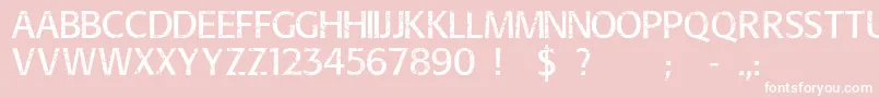 Overhaul Font – White Fonts on Pink Background