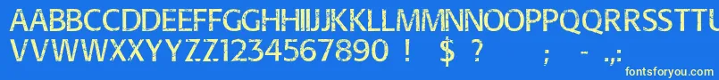 Overhaul Font – Yellow Fonts on Blue Background