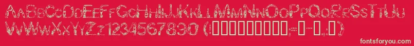 BunnyRabbits Font – Green Fonts on Red Background