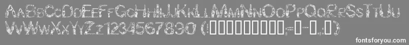 BunnyRabbits Font – White Fonts on Gray Background