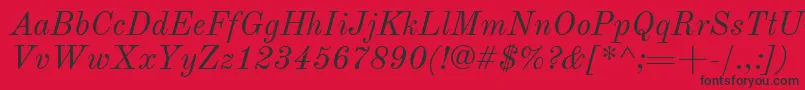 OldStandardTtРљСѓСЂСЃРёРІ Font – Black Fonts on Red Background