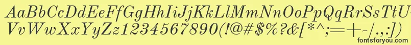 OldStandardTtРљСѓСЂСЃРёРІ Font – Black Fonts on Yellow Background