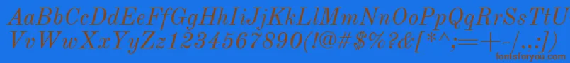 OldStandardTtРљСѓСЂСЃРёРІ Font – Brown Fonts on Blue Background