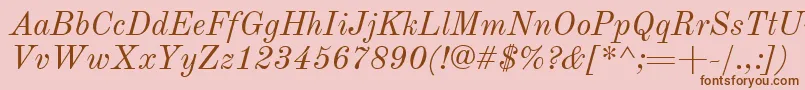 OldStandardTtРљСѓСЂСЃРёРІ Font – Brown Fonts on Pink Background
