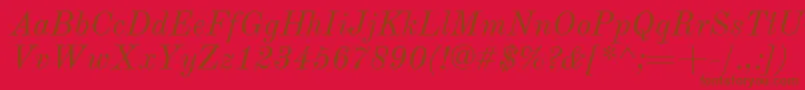 OldStandardTtРљСѓСЂСЃРёРІ Font – Brown Fonts on Red Background