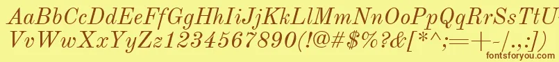 OldStandardTtРљСѓСЂСЃРёРІ Font – Brown Fonts on Yellow Background