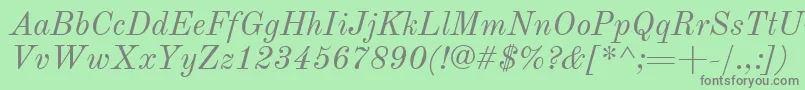 OldStandardTtРљСѓСЂСЃРёРІ Font – Gray Fonts on Green Background