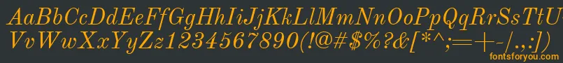 OldStandardTtРљСѓСЂСЃРёРІ Font – Orange Fonts on Black Background