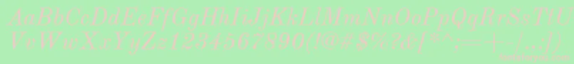 OldStandardTtРљСѓСЂСЃРёРІ Font – Pink Fonts on Green Background